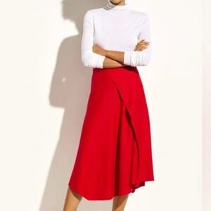 Vince Asymmetrical Wool Skirt